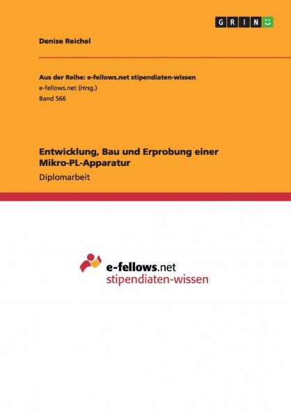 Entwicklung Bau und Erprobung einer Mikro-PL-Apparatur