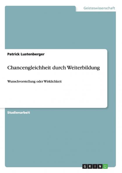 Chancengleichheit durch Weiterbildung
