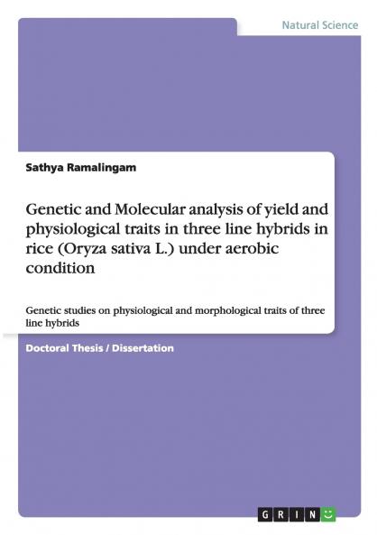 Genetic and Molecular analysis of yield and physiological traits in three line hybrids in rice (Oryza sativa L.) under aerobic condition
