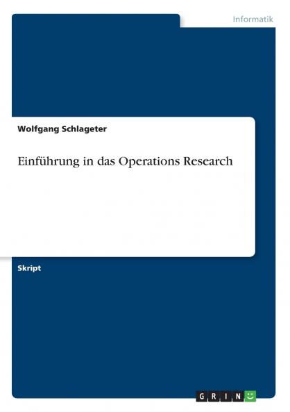 Einf��hrung in das Operations Research