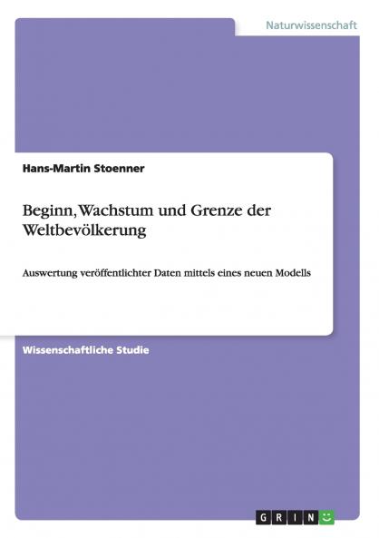 Beginn Wachstum und Grenze der Weltbevölkerung
