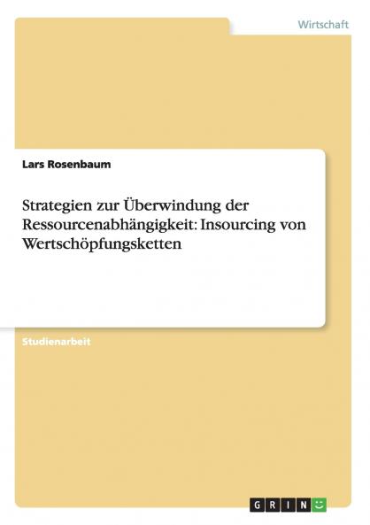 Strategien zur Überwindung der Ressourcenabhängigkeit