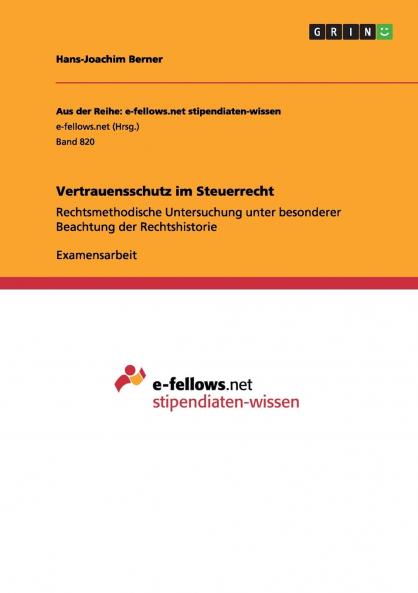 Vertrauensschutz im Steuerrecht