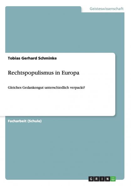 Rechtspopulismus in Europa
