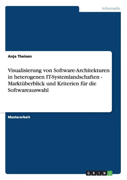Visualisierung von Software-Architekturen in heterogenen IT-Systemlandschaften - Marktüberblick und Kriterien für die Softwareauswahl