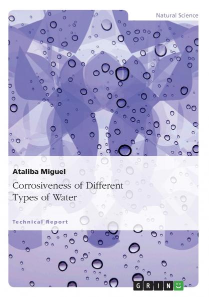Corrosiveness of Different Types of Water