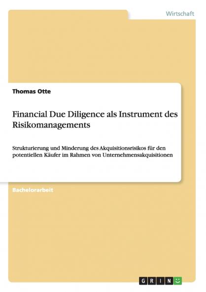 Financial Due Diligence als Instrument des Risikomanagements