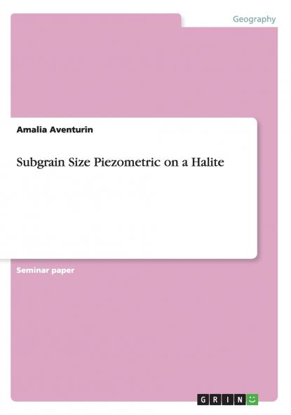 Subgrain Size Piezometric on a Halite
