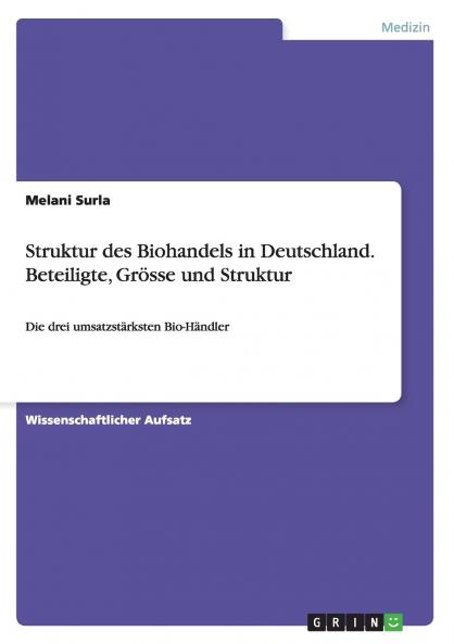 Struktur des Biohandels in Deutschland. Beteiligte Gr��sse und Struktur