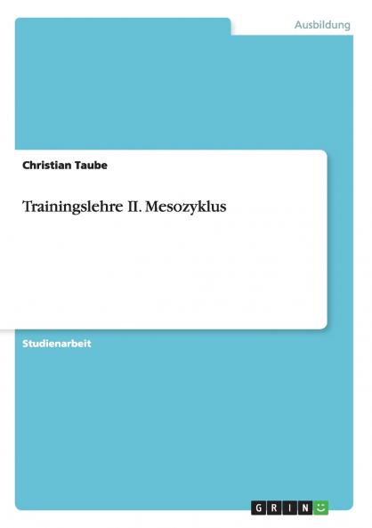 Trainingslehre II. Mesozyklus