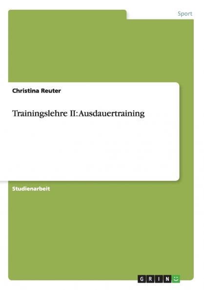 Trainingslehre II
