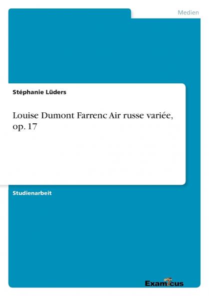Louise Dumont Farrenc Air russe vari��e op. 17