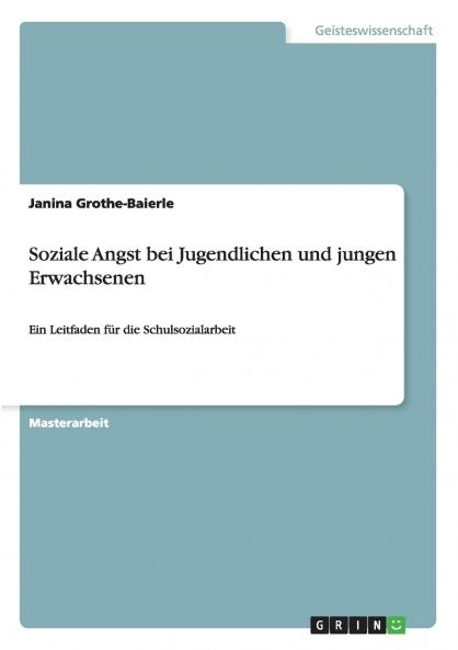 Soziale Angst bei Jugendlichen und jungen Erwachsenen