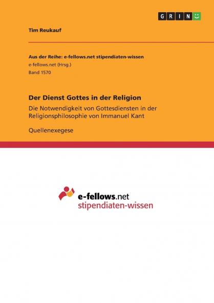 Der Dienst Gottes in der Religion