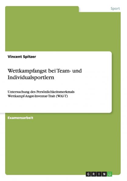 Wettkampfangst bei Team- und Individualsportlern