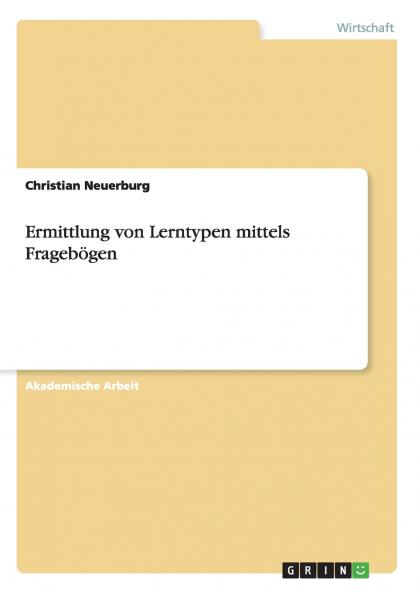 Ermittlung von Lerntypen mittels Fragebögen