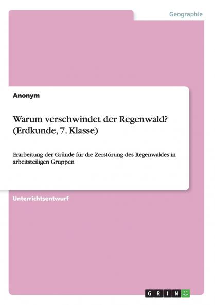 Warum verschwindet der Regenwald? (Erdkunde 7. Klasse)