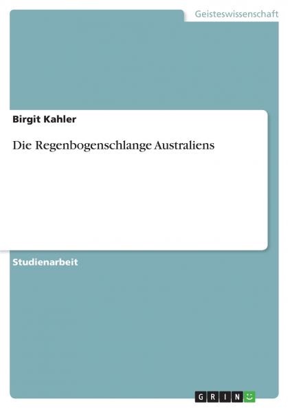 Die Regenbogenschlange Australiens
