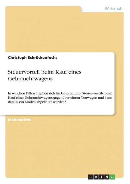 Steuervorteil beim Kauf eines Gebrauchtwagens