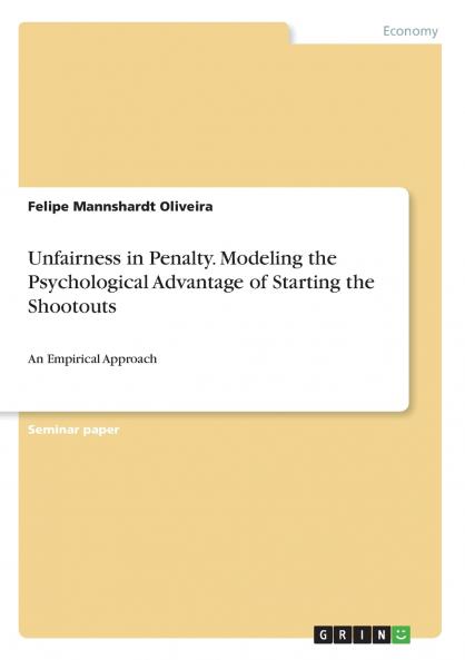 Unfairness in Penalty. Modeling the Psychological Advantage of Starting the Shootouts