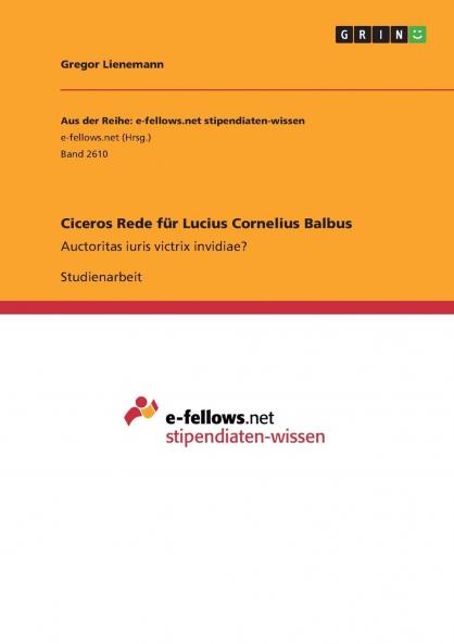 Ciceros Rede für Lucius Cornelius Balbus