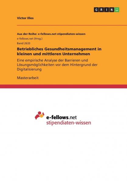 Betriebliches Gesundheitsmanagement in kleinen und mittleren Unternehmen