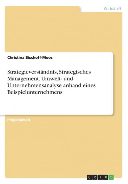Strategieverständnis Strategisches Management Umwelt- und Unternehmensanalyse anhand eines Beispielunternehmens