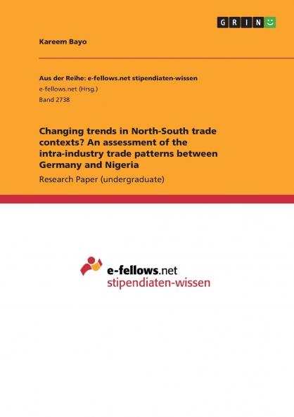 Changing trends in North-South trade contexts? An assessment of the intra-industry trade patterns between Germany and Nigeria