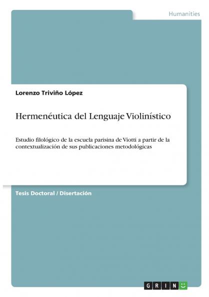 Hermenéutica del Lenguaje Violinístico
