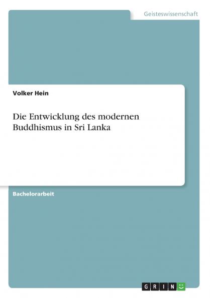 Die Entwicklung des modernen Buddhismus in Sri Lanka