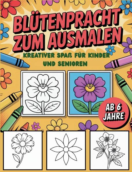Blütenpracht zum Ausmalen