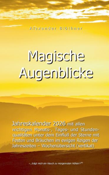 2026 Kalender Magische Augenblicke