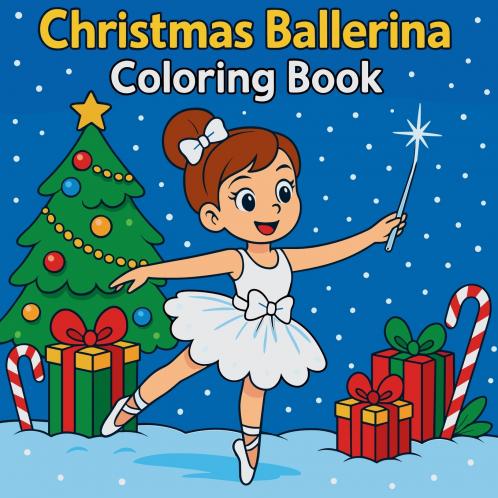 Christmas Ballerina Coloring Book