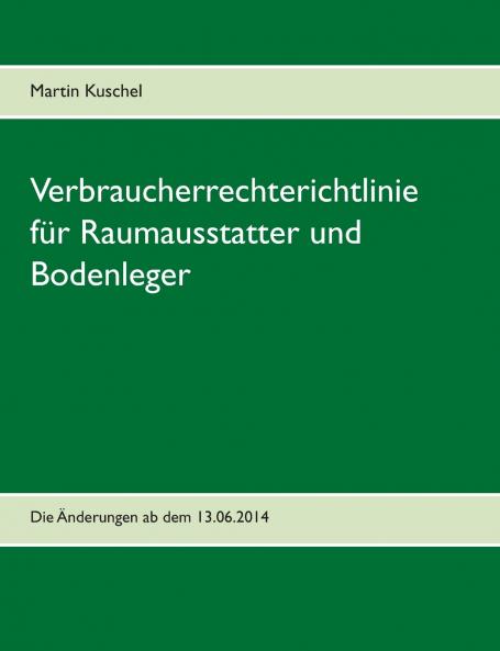Verbraucherrechterichtlinie für Raumausstatter und Bodenleger