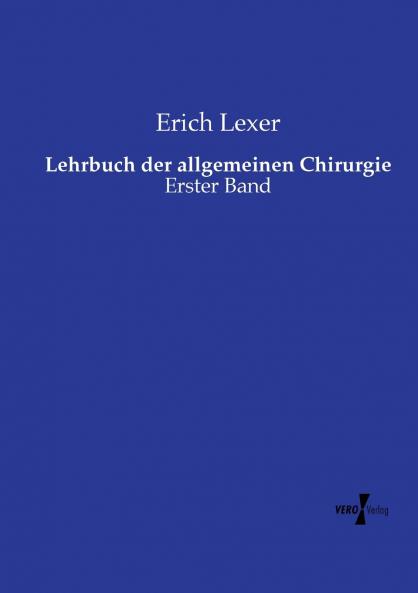 Lehrbuch der allgemeinen Chirurgie