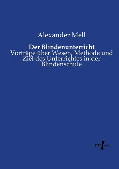 Der Blindenunterricht