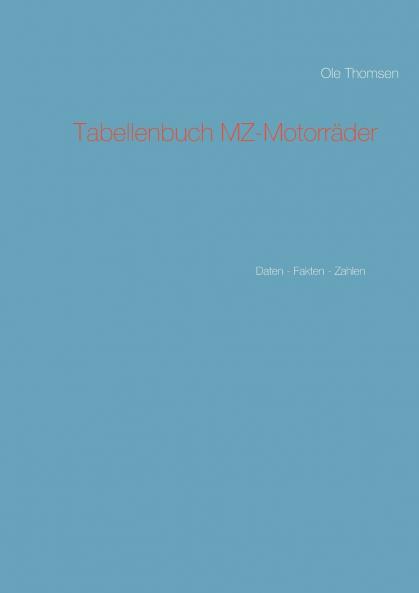Tabellenbuch MZ-Motorräder