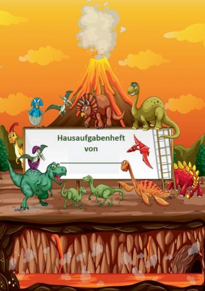 Hausaufgabenheft Dino-Design
