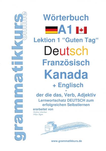 Wörterbuch Deutsch - Französisch Kanada - Englisch Niveau A1