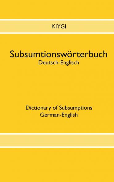 Subsumtionswörterbuch Deutsch-Englisch