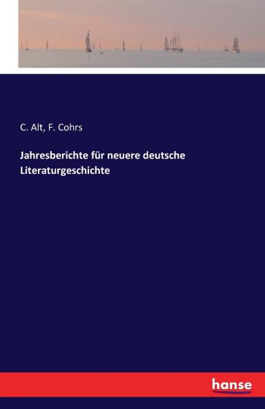 Jahresberichte für neuere deutsche Literaturgeschichte