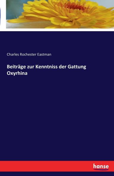 Beiträge zur Kenntniss der Gattung Oxyrhina