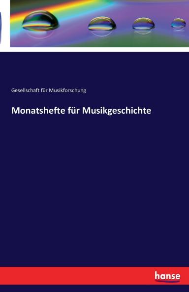 Monatshefte für Musikgeschichte