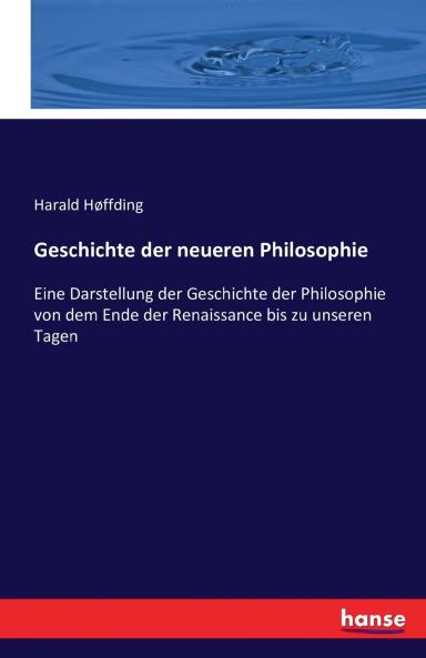 Geschichte der neueren Philosophie