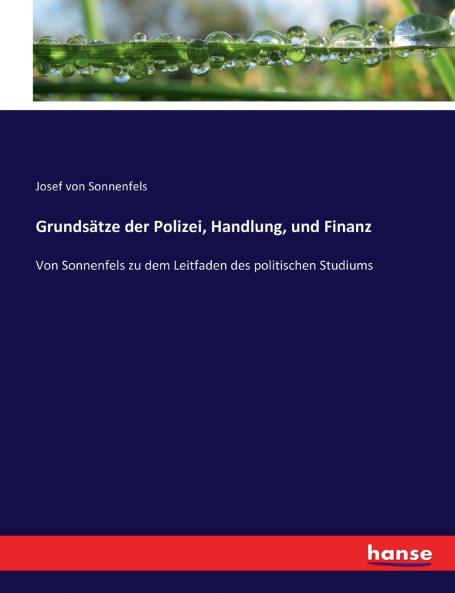 Grundsätze der Polizei Handlung und Finanz