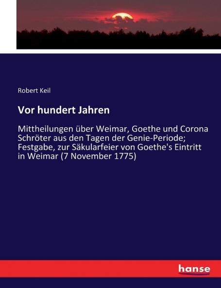 Vor hundert Jahren