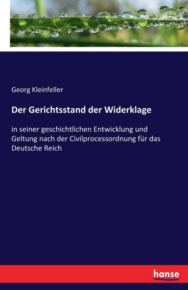 Der Gerichtsstand der Widerklage