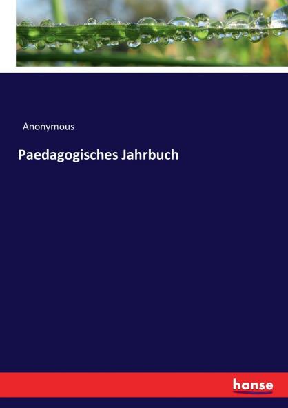 Paedagogisches Jahrbuch