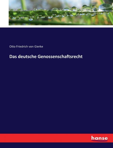Das deutsche Genossenschaftsrecht