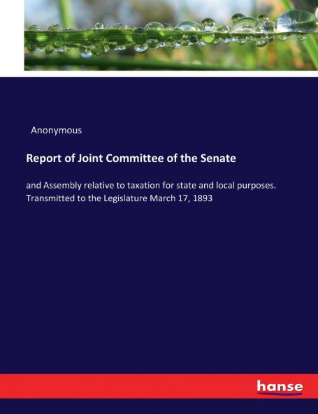 Report of Joint Committee of the Senate